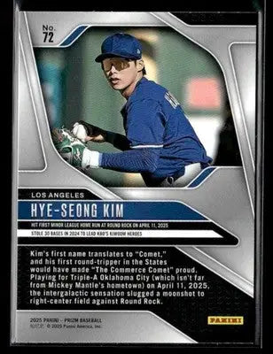 2025 Panini Prizm #72 Hye-Seong Kim - Baseball Card Single