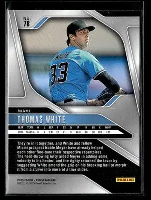 2025 Panini Prizm #78 Thomas White - Baseball Card Single