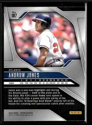 2025 Panini Prizm Andruw Jones #187 Atlanta Braves