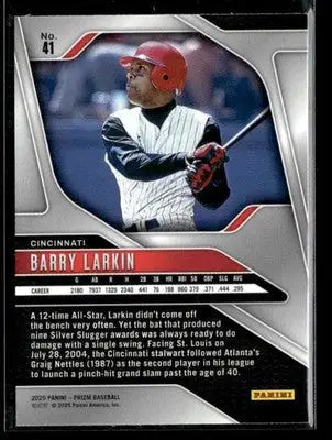 2025 Panini Prizm Barry Larkin #41 Cincinnati Reds