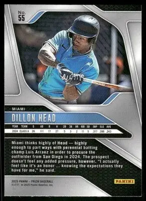 2025 Panini Prizm Baseball Dillon Head #55 Baseball - Baseball Card Single