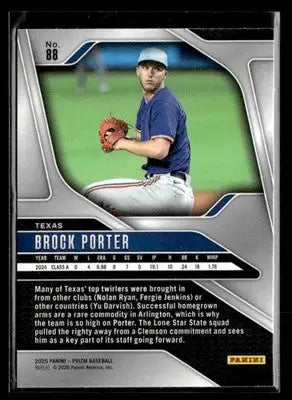 2025 Panini Prizm Brock Porter #88 Texas Rangers