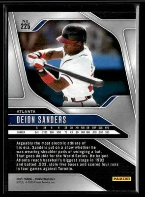 2025 Panini Prizm Deion Sanders #225 Atlanta Braves
