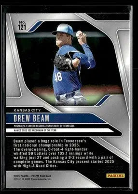 2025 Panini Prizm Drew Beam #121 Kansas City Royals