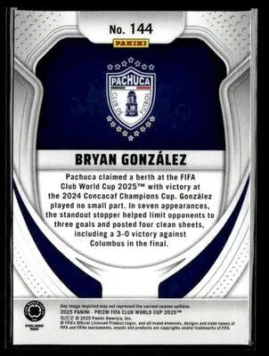2025 Panini Prizm FIFA Club World Cup #144 Bryan Gonzalez - Soccer Card Single