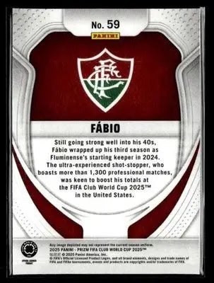 2025 Panini Prizm FIFA Club World Cup #59 Fabio - Soccer Card Single