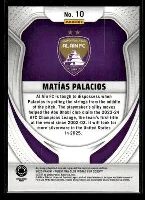 2025 Panini Prizm FIFA Club World Cup Matías Palacios #10 Al-Ain FC