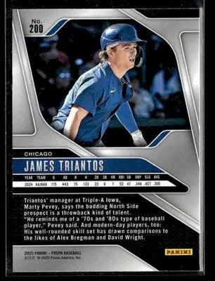 2025 Panini Prizm James Triantos #200 Chicago Cubs