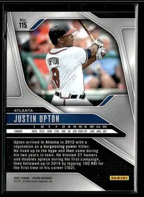 2025 Panini Prizm Justin Upton #115 Atlanta Braves