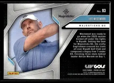 2025 Panini Prizm LIV Lee Westwood #93 Majesticks - Other