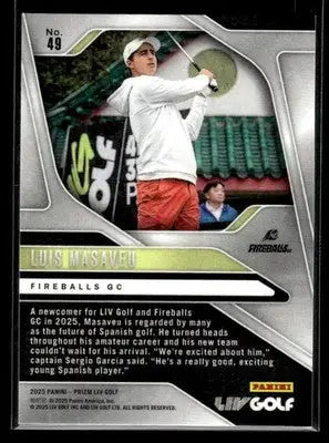 2025 Panini Prizm LIV Luis Masaveu #49 RC Fireballs - Other