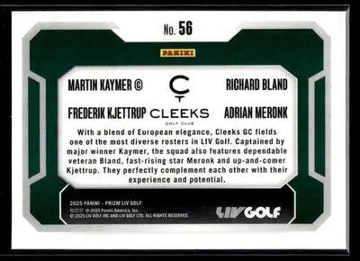 2025 Panini Prizm LIV Meronk /Bland / Kjettrup / Kaymer #56 Cleeks - Other