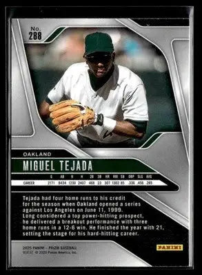 2025 Panini Prizm Miguel Tejada #288 Oakland Athletics
