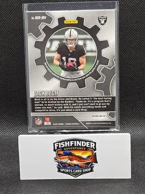 2025 Panini Prizm - Rookie Gear Jack Bech #RGR-JBH Neon Green Pulsar Prizm (MEM, - Football Card Single