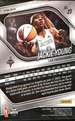 2025 Panini Prizm WNBA Blue Velocity Prizms #23 Jackie Young - Basketball Card Single