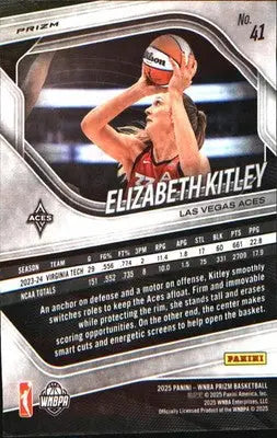 2025 Panini Prizm WNBA Blue Velocity Prizms #41 Elizabeth Kitley - Basketball Card Single