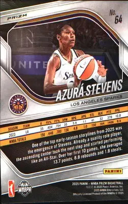 2025 Panini Prizm WNBA Blue Velocity Prizms #64 Azura Stevens - Basketball Card Single