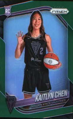 2025 Panini Prizm WNBA Green Prizms #143 Kaitlyn Chen - Basketball Card Single