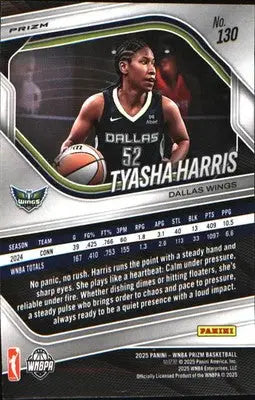 2025 Panini Prizm WNBA Ice Prizm #130 Tyasha Harris - Basketball Card Single