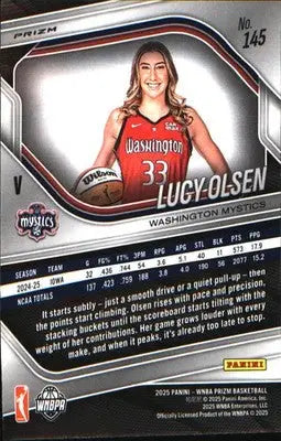 2025 Panini Prizm WNBA Ice Prizm #145 Lucy Olsen - Basketball Card Single