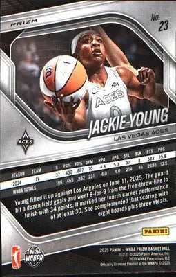2025 Panini Prizm WNBA Ice Prizm #23 Jackie Young - Basketball Card Single