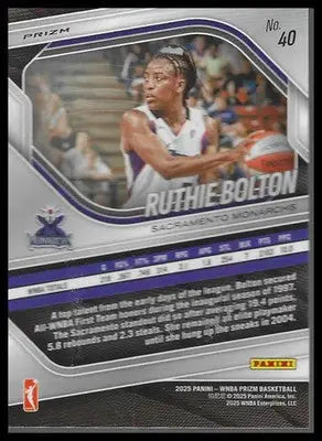 2025 Panini Prizm WNBA Silver Prizms #40 Ruthie Bolton
