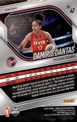 2025 Panini Prizm WNBA White Seismic Prizms #42 Damiris Dantas - Basketball Card Single