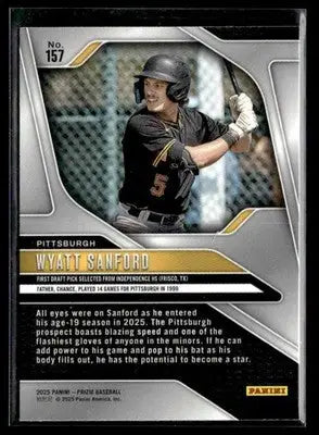 2025 Panini Prizm Wyatt Sanford #157 Pittsburgh Pirates