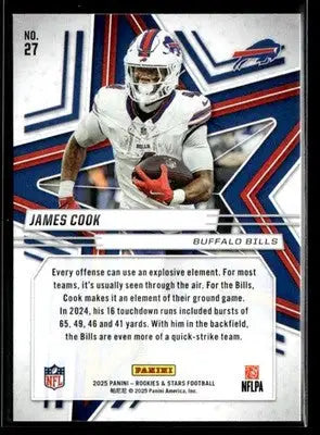 2025 Panini Rookies & Stars James Cook #27 Buffalo Bills - Football Card Single
