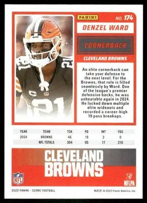 2025 Panini Score Denzel Ward #174 Football - Football Card Single