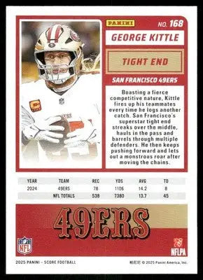 2025 Panini Score George Kittle #168 Football - Football Card Single