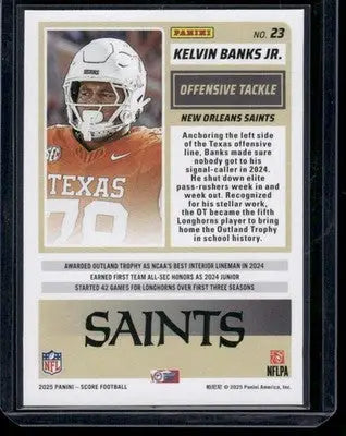 2025 Panini Score Rookie Kelvin Banks Jr. #23 RC Football - Football Card Single