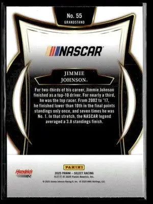 2025 Panini Select #55 Jimmie Johnson - Racing Card Single