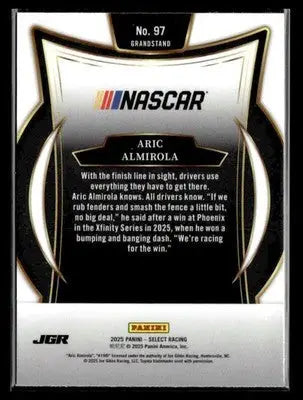 2025 Panini Select #97 Aric Almirola - Racing Card Single