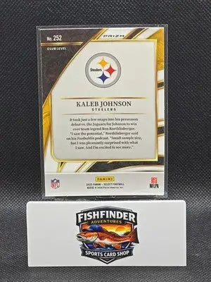 2025 Panini Select Kaleb Johnson RC #252 Club Level Black & Orange Prizm Shock - Football Card Single