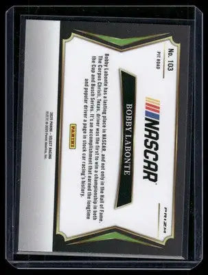 2025 Panini Select NASCAR Bobby Labonte #103 Prizm Racing - Racing Card Single