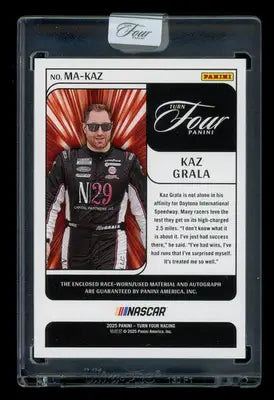 2025 Panini Turn Four Kaz Grala #MA-KAZ 31/49 Autograph Memorabilia Racing - Racing Card Single