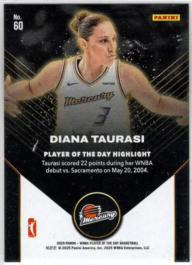 2025 Panini WNBA Player of the Day Orange Parallel Card 60 Diana Taurasi 164/199 - Basketball Card Single