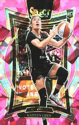 2025 Panini WNBA Select Pink Ice Prizm #74 Kaitlyn Chen - Basketball Card Single