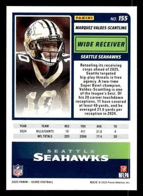 2025 Score #155 Marquez Valdes-Scantling - Football Card Single