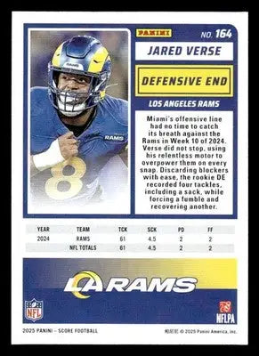 2025 Score #164 Jared Verse - Football Card Single