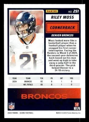 2025 Score #251 Riley Moss - Football Card Single