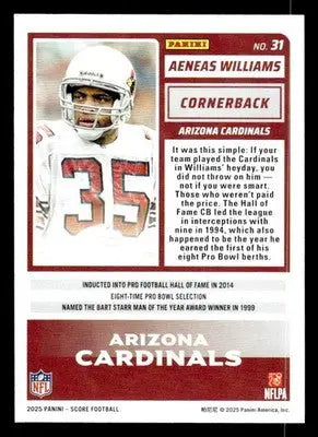 2025 Score #31 Aeneas Williams - Football Card Single