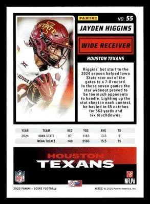 2025 Score #55 Jayden Higgins - Football Card Single