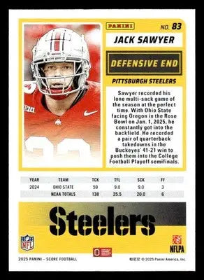 2025 Score #83 Jack Sawyer - Football Card Single