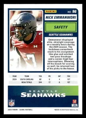 2025 Score #96 Nick Emmanwori - Football Card Single