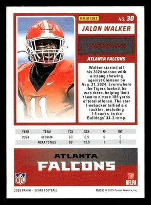 2025 Score-A-Treat #30 Jalon Walker - Football Card Single