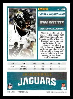 2025 Score-A-Treat #80 Parker Washington - Football Card Single