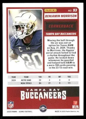 2025 Score A Treat Benjamin Morrison #93 RC Football - Football Card Single