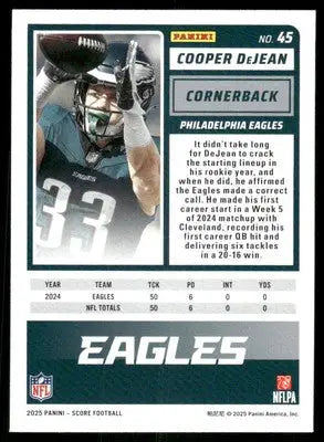 2025 Score A Treat Cooper DeJean #45 Football - Football Card Single